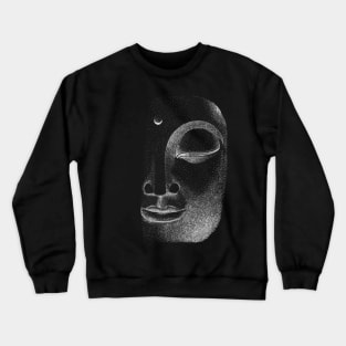 Hand drawn Buddha Face using dotwork Crewneck Sweatshirt